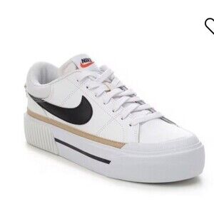 NIKE WOMEN COURT LEGACY LIFT PLATFORM SNEAKERS Shoes Sz 9 DM7590-100